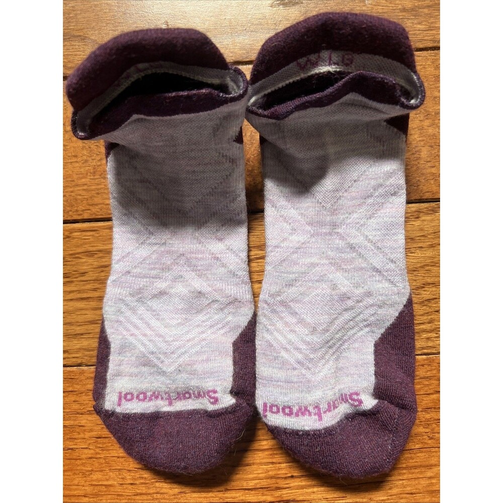 Smartwool Womens Run Targeted Cushion Low Ankle Purple Wool Blend Advanced Sz L - Picture 4 of 12